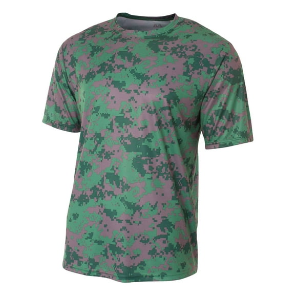 A4 Camo Performance Tee For Men in Forest N3256