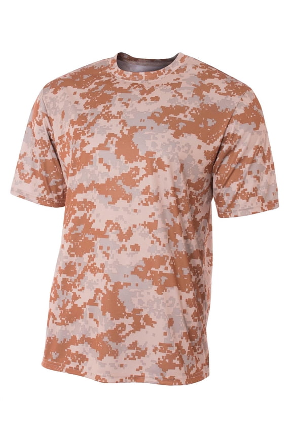 Camo Performance Tee For Youth Male in Sand Camo | NB3256
