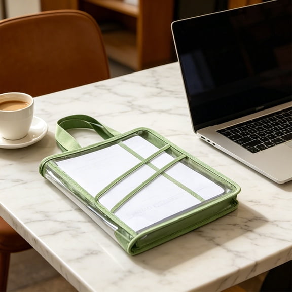 A4 Clear PVC Handheld Document Bag Multi Pocket Subject Folder Large Capacity Exam Paper Storage Hand Tote Organizer For School Office Daily Use Travel Accessories