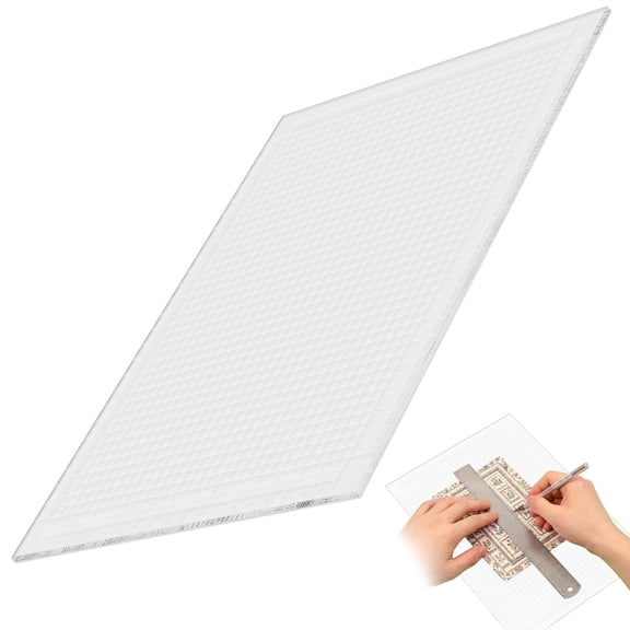 A4 Clear Photopolymer Sticky Mat with Grid for Stamping Stenciling Ink Blending Low Tacky Mat Stamp Mat and Fixed Stamp Blending DIY Projects Paper Card Scrapbooking