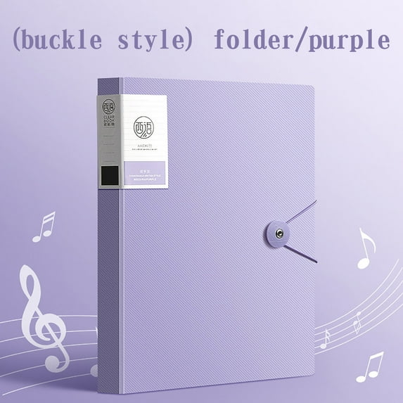 A4 Clear Sheet Protector Folder 60 Page Document Organizer for Music Scores Certificates PVC Portfolio Snap Closure Office School Data Book