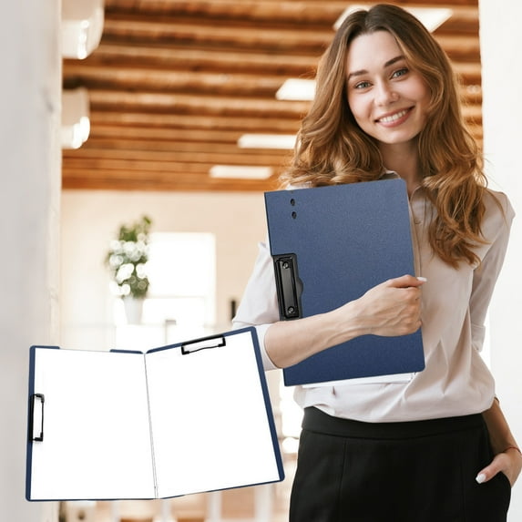 A4 Clipboard Writing Board Data Clip Folder for Office School Use 23.5x32x0.5cm Multi-Color