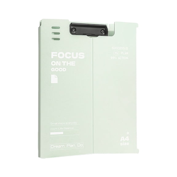 A4 Clipboard with Stand, Plastic Writing Board with Metal Clip and Pen Holder, 12.6 x 9.17 in, Green
