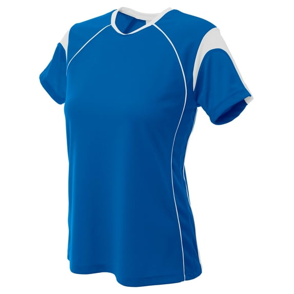 A4 Color Block Pullover Top For Teen Female in Royal/White NG3260