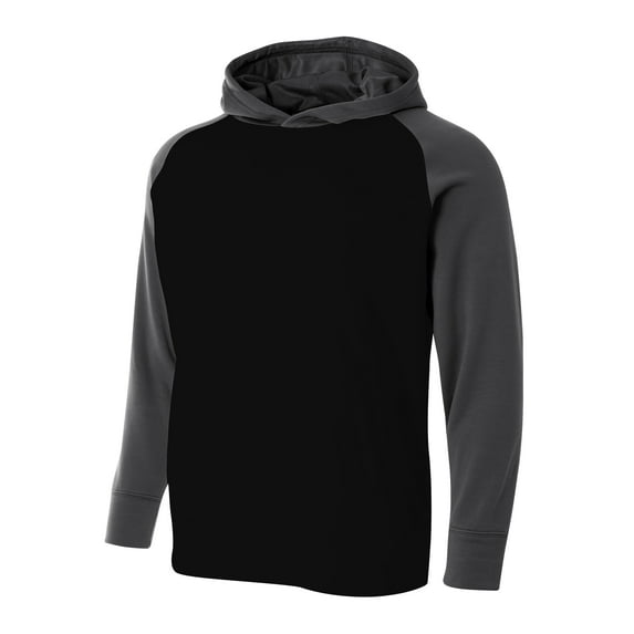 A4 Color Block Tech Fleece Hoodie For Men in Black/Graphite | N4234