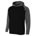 thumbnail image 1 of A4 Color Block Tech Fleece Hoodie For Youth Male in Black/Graphite | NB4234, 1 of 2