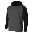 thumbnail image 1 of A4 Color Block Tech Fleece Hoodie For Youth Male in Graphite/Black | NB4234, 1 of 2