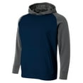 thumbnail image 1 of A4 Color Block Tech Fleece Hoodie For Youth Male in Navy/Graphite | NB4234, 1 of 2