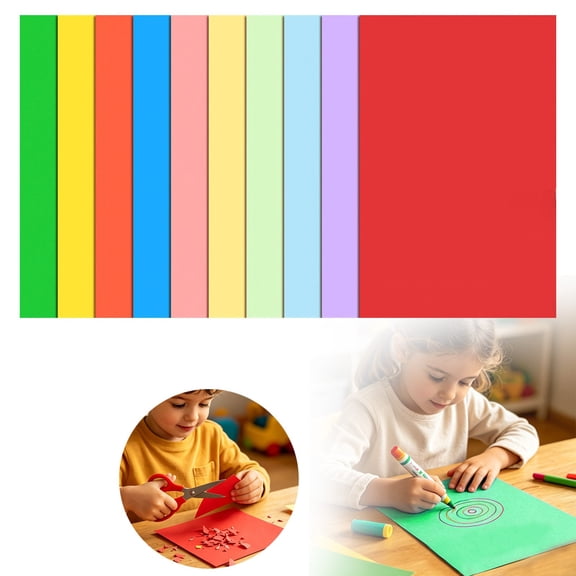 A4 Colored Cardstock Paper, 10 Colors 20 Sheets Thick Construction Paper, Heavy Duty Cardstock for Crafts & Art