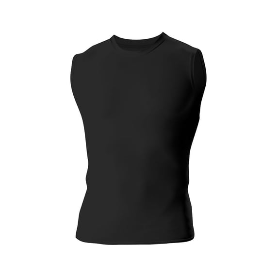 A4 Compression Muscle Tee For Men in Black | N2306