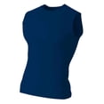 thumbnail image 1 of A4 Compression Muscle Tee For Men in Navy | N2306, 1 of 2