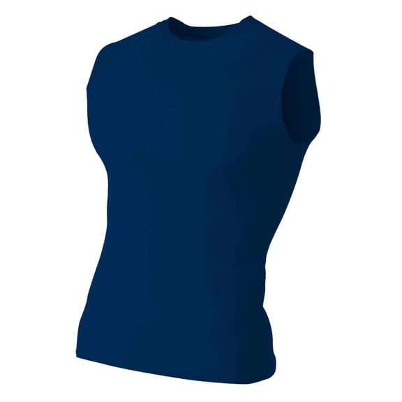 A4 Compression Muscle Tee For Men in Navy | N2306