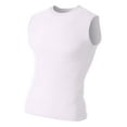 thumbnail image 1 of A4 Compression Muscle Tee For Men in White | N2306, 1 of 2