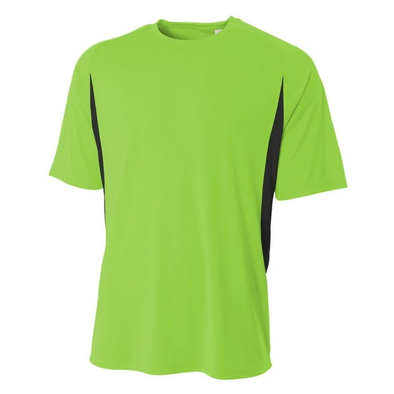 A4 Cooling Performance Color Block Tee For Teen Male in Lime Black NB3181