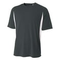 thumbnail image 1 of A4 Cooling Performance Color Block Tee For Youth Male in Graphite/White | NB3181, 1 of 3
