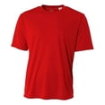 thumbnail image 1 of A4 Cooling Performance Crew Stain Release and Odor Resistant for Easy Care For Boys Color Scarlet Size XS, 1 of 5