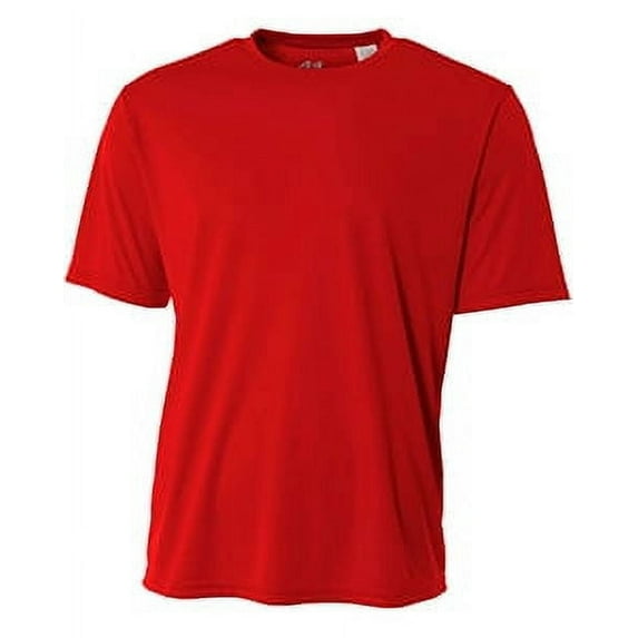 A4 Cooling Performance Crew Stain Release and Odor Resistant for Easy Care For Boys Color Scarlet Size XS
