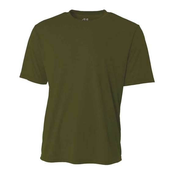 A4 Cooling Performance Crew Stain Release and Odor Resistant for Easy Care For Mens Color Military-Green Size M