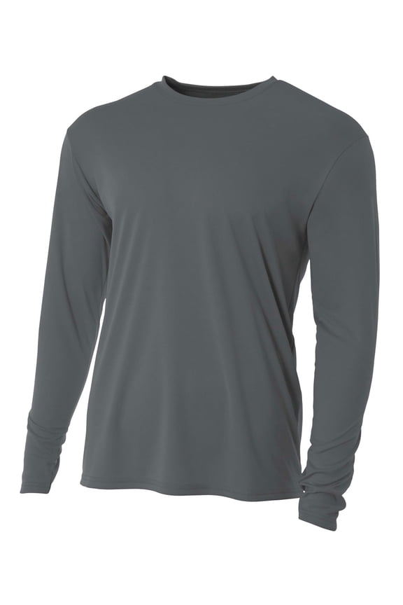 Cooling Performance Long Sleeve Crew For MEN in Graphite | N3165