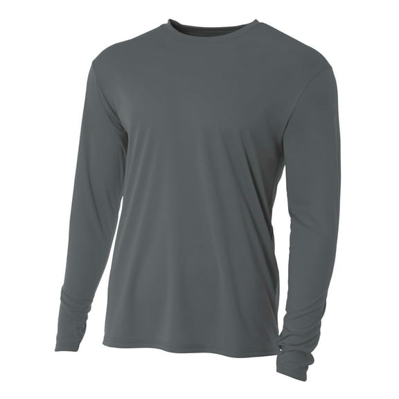 A4 Cooling Performance Long Sleeve Crew For MEN in Graphite | N3165