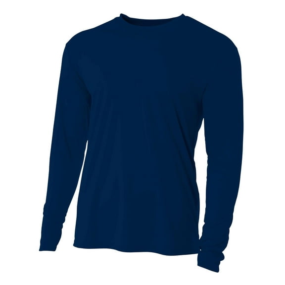 A4 Cooling Performance Long Sleeve Crew For Youth Male in Navy 2011 | NB3165