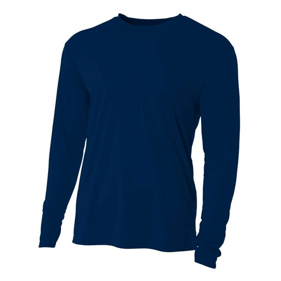 A4 Cooling Performance Long Sleeve Crew For Youth Male in Navy 2011 | NB3165