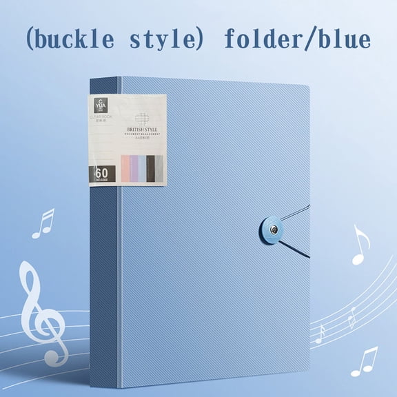A4 Data Book 60 Pages - Music Score Folder, Certificate Collection Binder, Test Paper Storage Book with Clear Insert Sleeves - Transparent Plastic Sheet Protectors for Home Office School Document Org