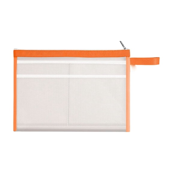 A4 Data File Bag Mesh Zipper Pouch Bags Storage File Bag, Waterproof Plastic Document Organizer Folders, Multipurpose File Bags For Office, Board Games, Puzzles, Travel, And Home Storage Supplies