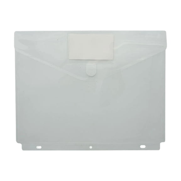 A4 Document Pouch 3 Hole Folder with Label Window, Waterproof File Organizer with Snap Closure and Large Capacity Storage, School Office Paper Holder Binder Pocket for Documents Records
