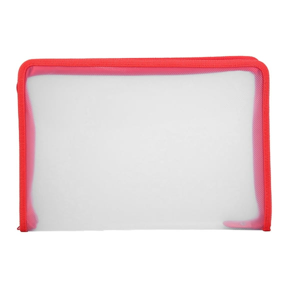A4 Document Storage Bag Red, Zipper File Bag Home Plastic Document Bag Zipper Wallet Folders Zipper Document Holder For schol Travel, An A4 Document Storage Bag