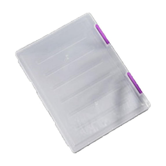 A4 Document Storage Box, Clear Plastic File Case with Secure Closure, Stackable Paper Organizer for Office Documents, Important Records, Home File Organization