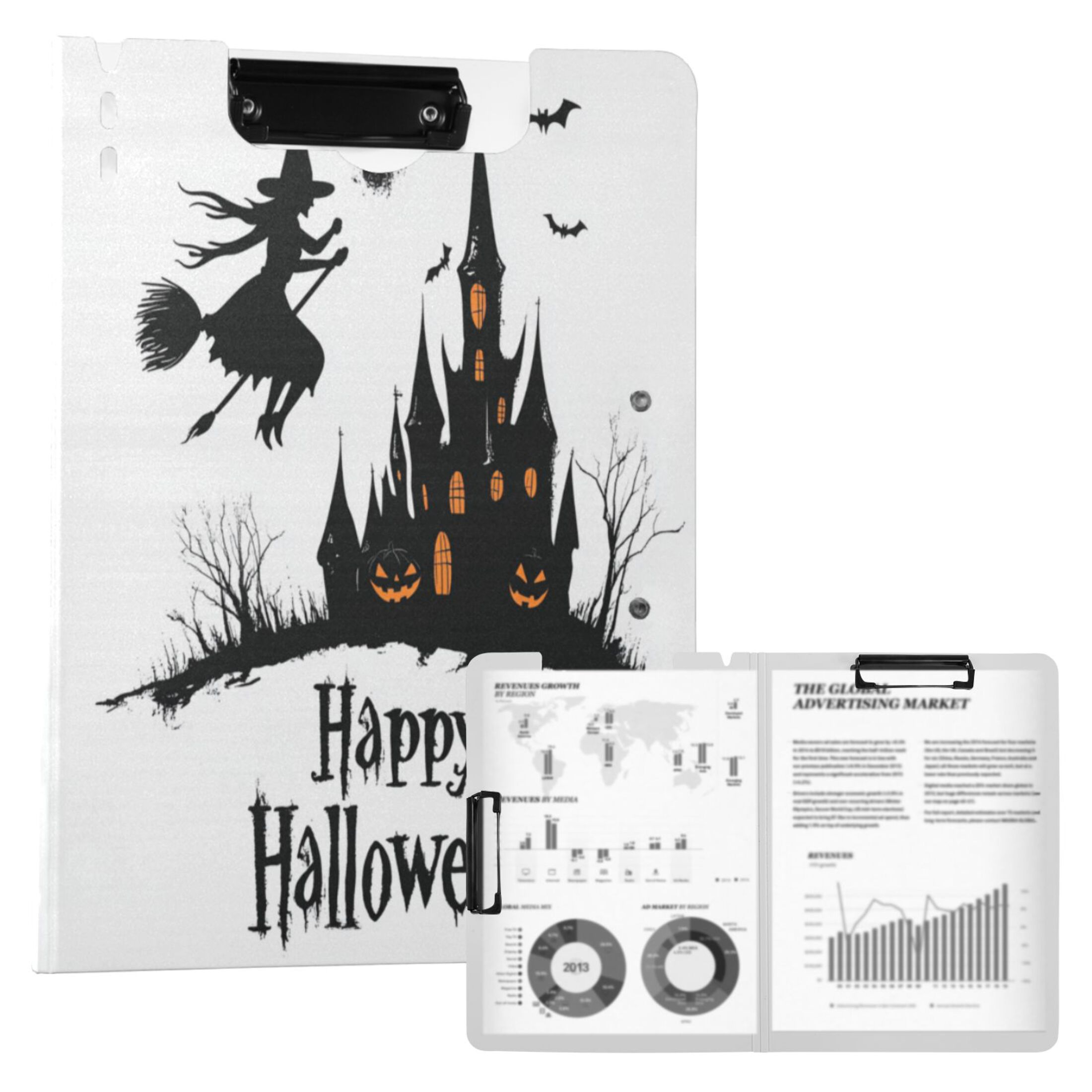 File Folder Flying A4 Double Clip File Folder 18.9x12.6in Clipboards Foldable Binder Holds ...