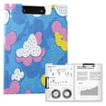 thumbnail image 1 of A4 Double Clip File Folder 18.9x12.6in Clipboards Foldable Binder Holds 80 Sheets Project Folder for Office, Home Abstract Cloud Pattern, 1 of 9