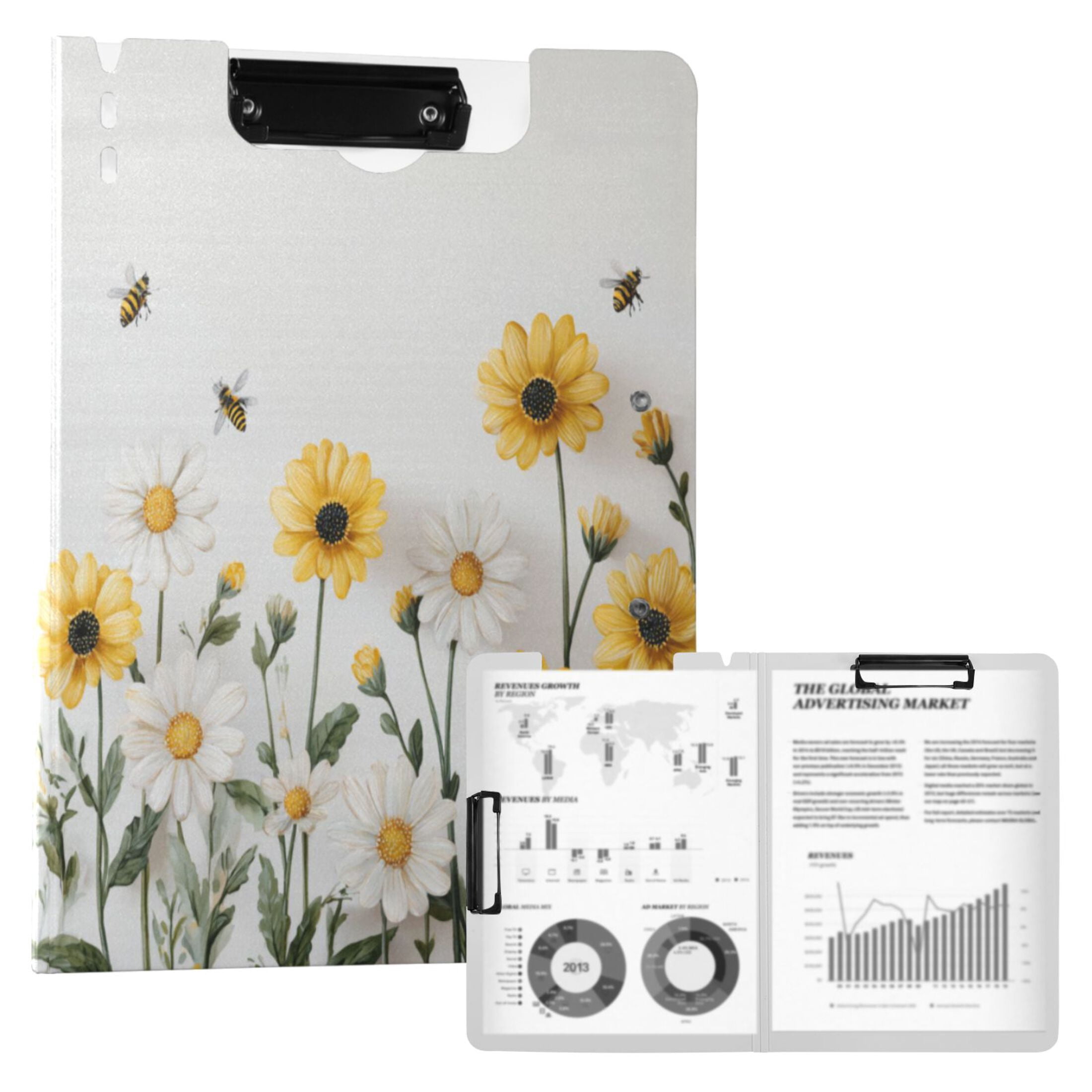 File Folder Flying A4 Double Clip File Folder 18.9x12.6in Clipboards Foldable Binder Holds ...