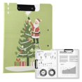 thumbnail image 1 of A4 Double Clip File Folder 18.9x12.6in Clipboards Foldable Binder Holds 80 Sheets Project Folder for Office, Home Santa Claus Hanging Decorations, 1 of 9