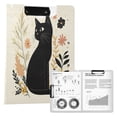 thumbnail image 1 of A4 Double Clip File Folder Binder Clipboards Waterproof Durable Foldable Folder Suitable for Office and Family Cute Black Cat Pattern, 1 of 9
