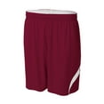 thumbnail image 1 of A4 Double Double Short For Men in Maroon White | N5364, 1 of 5