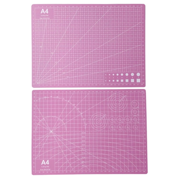A4 Double-Sided PVC Cutting Mat with Grid – 1.2mm Thick Self-Healing Craft Mat, Versatile Cutting Surface for Sewing Quilting and Paper