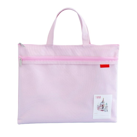 A4 Double Zip File Folder Handheld Document Bag Document Folder Book Storage Bag File Organizer School Office Supplies