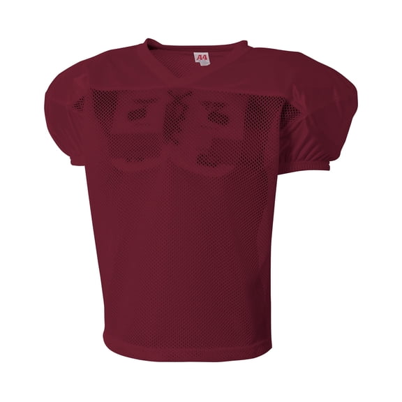 A4 Drills Practice Jersey Double Needle Cover Stitch Hem For Boys Color Maroon Size LXL