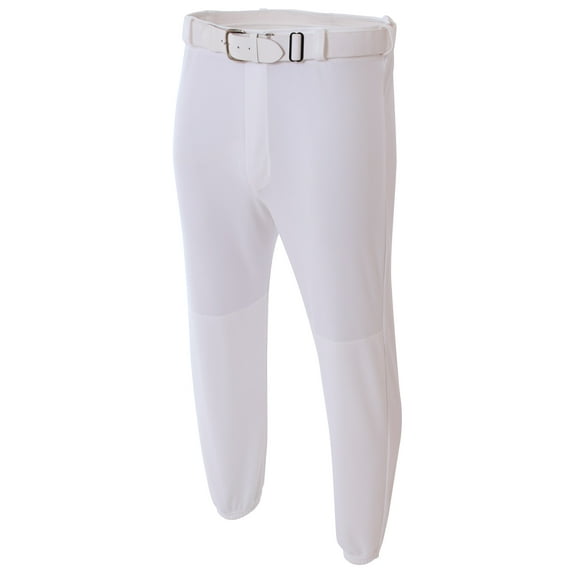 A4 Drop Ship Men's Double Play Polyester Baseball Pant with Elastic Waist and Belt Loops - N6195