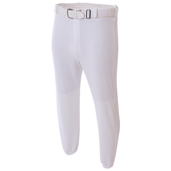 A4 Drop Ship Men's Double Play Polyester Baseball Pant with Elastic Waist and Belt Loops - N6195
