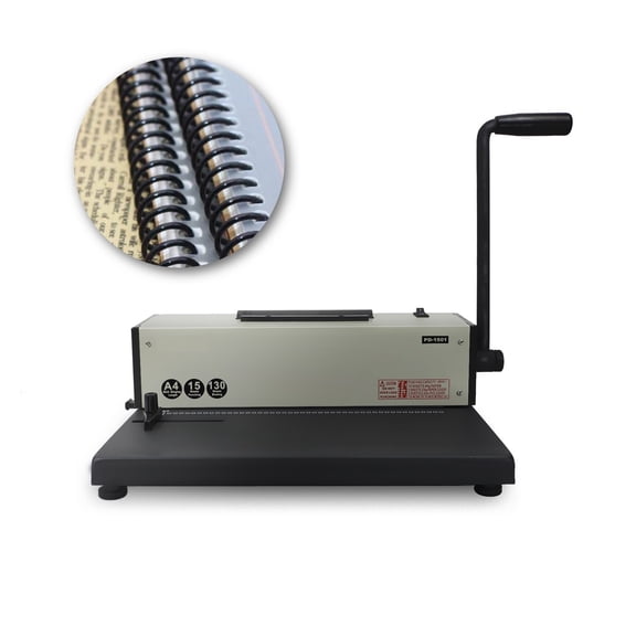 A4 Electric Spiral Binding Machine - 46 Holes, 4:1 Pitch, Office-Friendly For Books And Brochures ,Easy to Operate