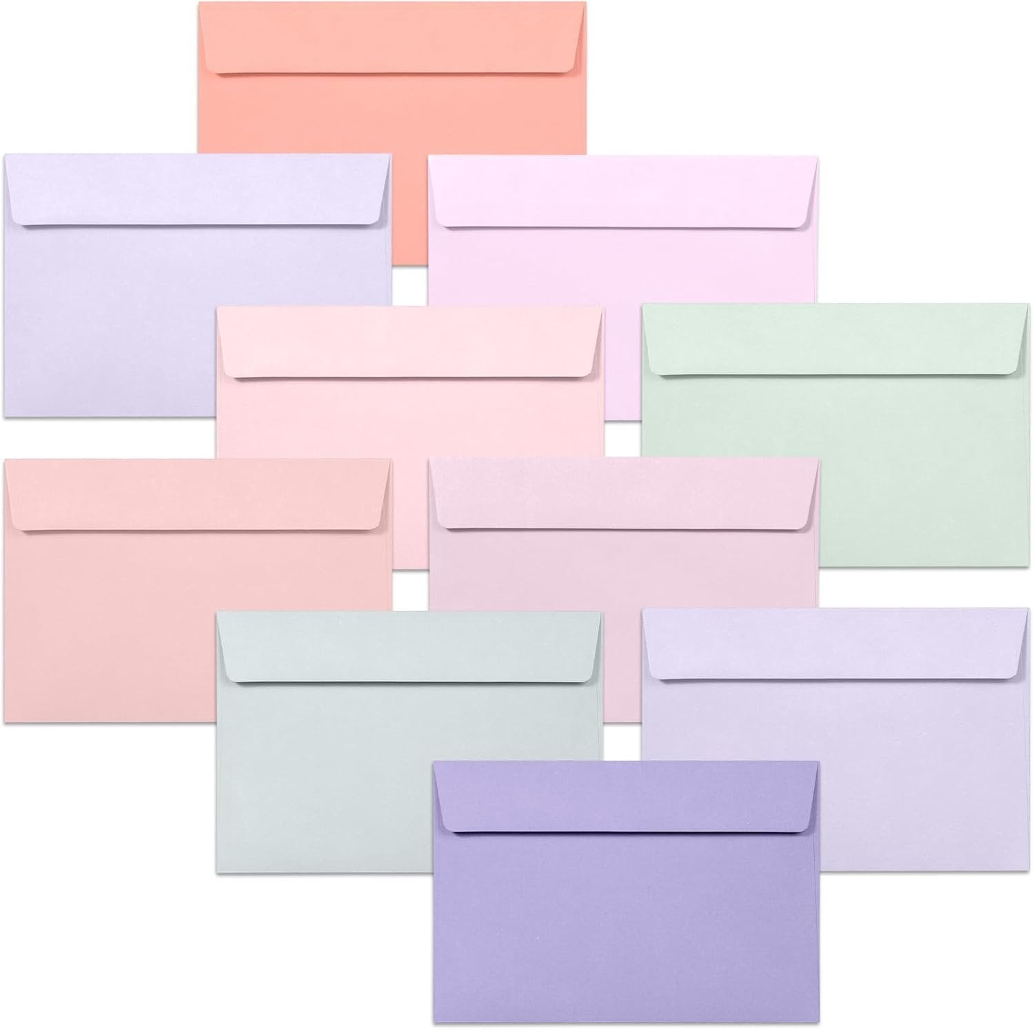 A4 Envelopes, 50-Pack Colored Envelopes 4x6, Envelopes for Invitations ...