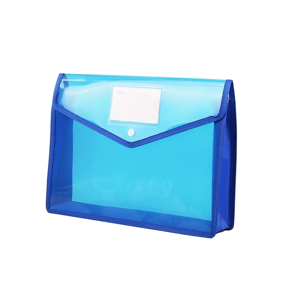 A4 Expanding File Folder, Plastic Envelope Document Wallet with Snap Button, Large Capacity Waterproof File Organizer, Transparent Paper Holder for Office School Supplies