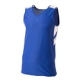 thumbnail image 1 of A4 Fast Break Jersey Moisture Wicking to Keep Athletes Cool For Boys Color Royal/White Size L, 1 of 1