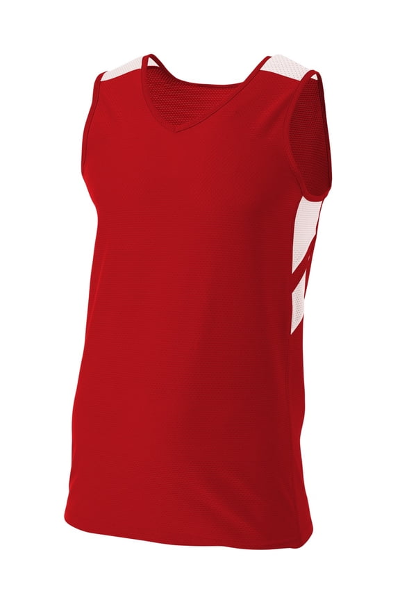 Fast Break Jersey Moisture Wicking to Keep Athletes Cool For Boys Color Scarlet/White Size M