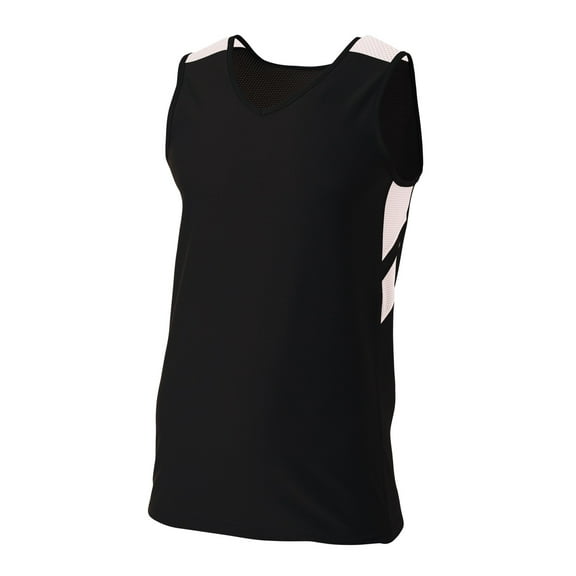 A4 Fast Break Jersey Moisture Wicking to Keep Athletes Cool For Mens Color Black/White Size M