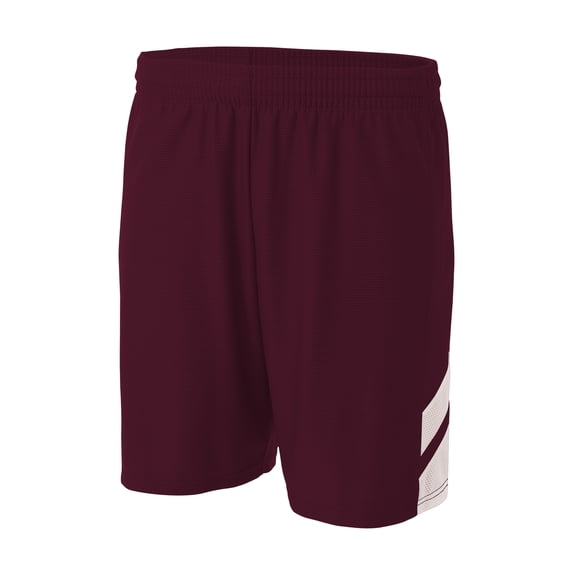 A4 N5178 Mens Fast Break Short - Maroon White - 3XL