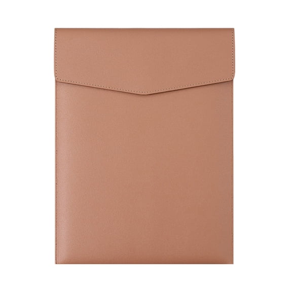 A4 Faux Leather Business Document Bag, 1 Piece PU Leather File Folder Vertical A4 Document Holder File Envelope Waterproof Leather Portfolio Case,For Letter Size with Magnetic Button Closure (Khaki)